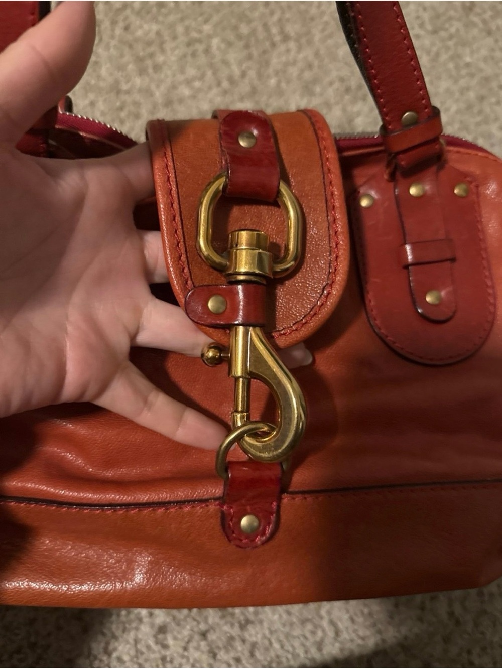 Vintage Chloe Kerala Shoulder Bag in Burnt Orange - Picture 5 of 9